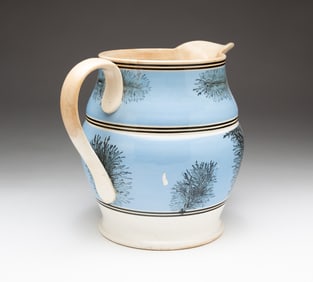 MOCHAWARE SEAWEED DECORATED PITCHER.