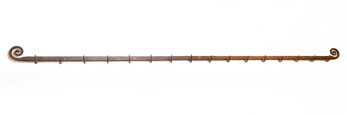 FORGED IRON MEAT RACK.