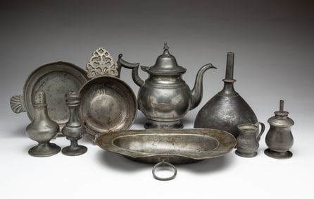 COLLECTION OF PEWTER.