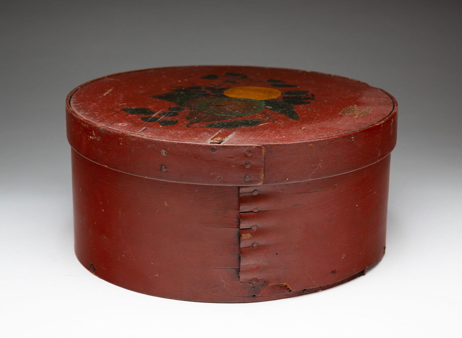 PAINT DECORATED BENTWOOD PANTRY BOX. (1 of 4)