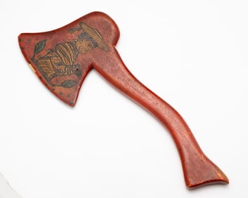 MINIATURE CARVED AXE.