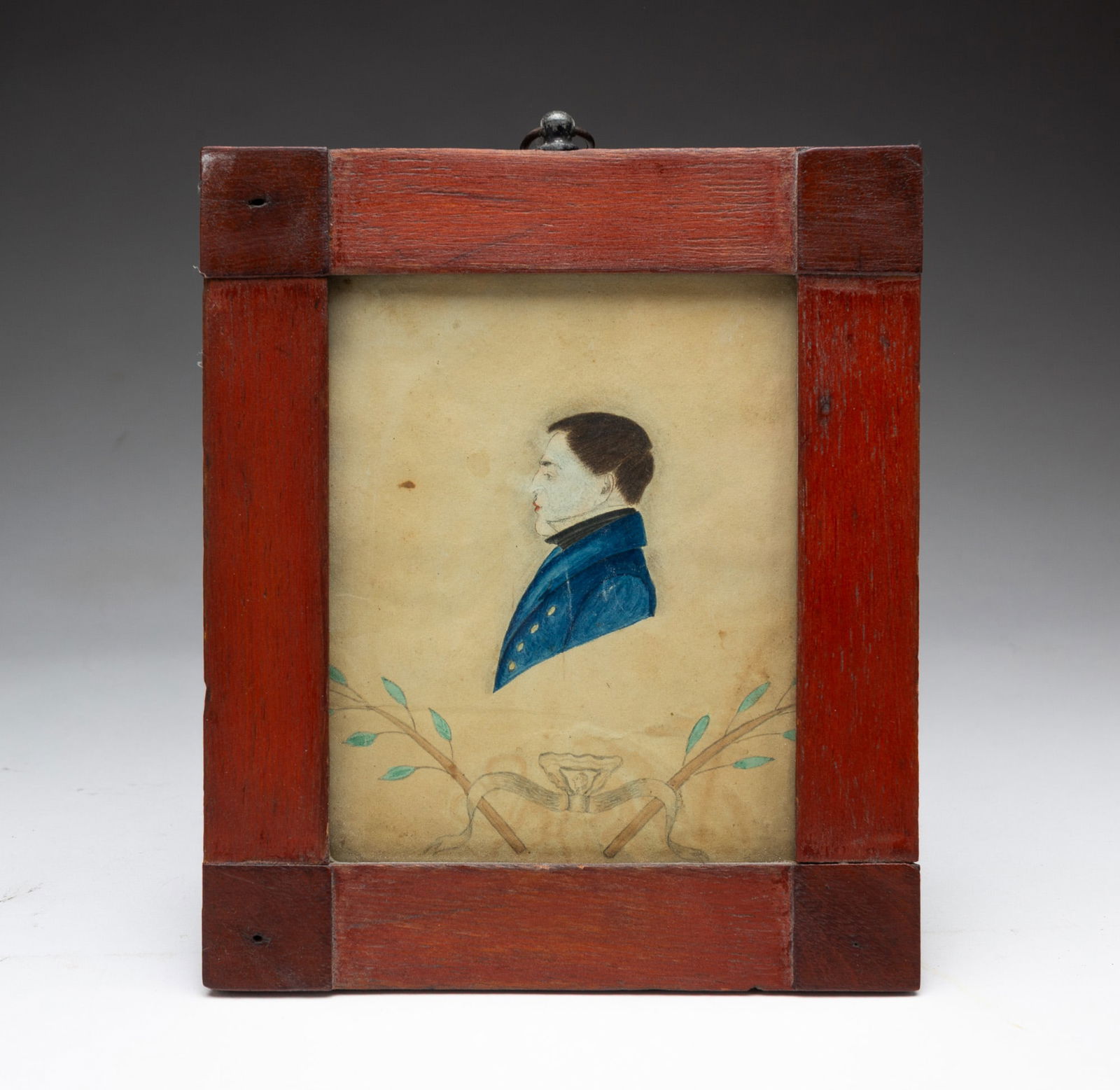 MINIATURE WATERCOLOR PORTRAIT OF A GENTLEMAN. (1 of 4)