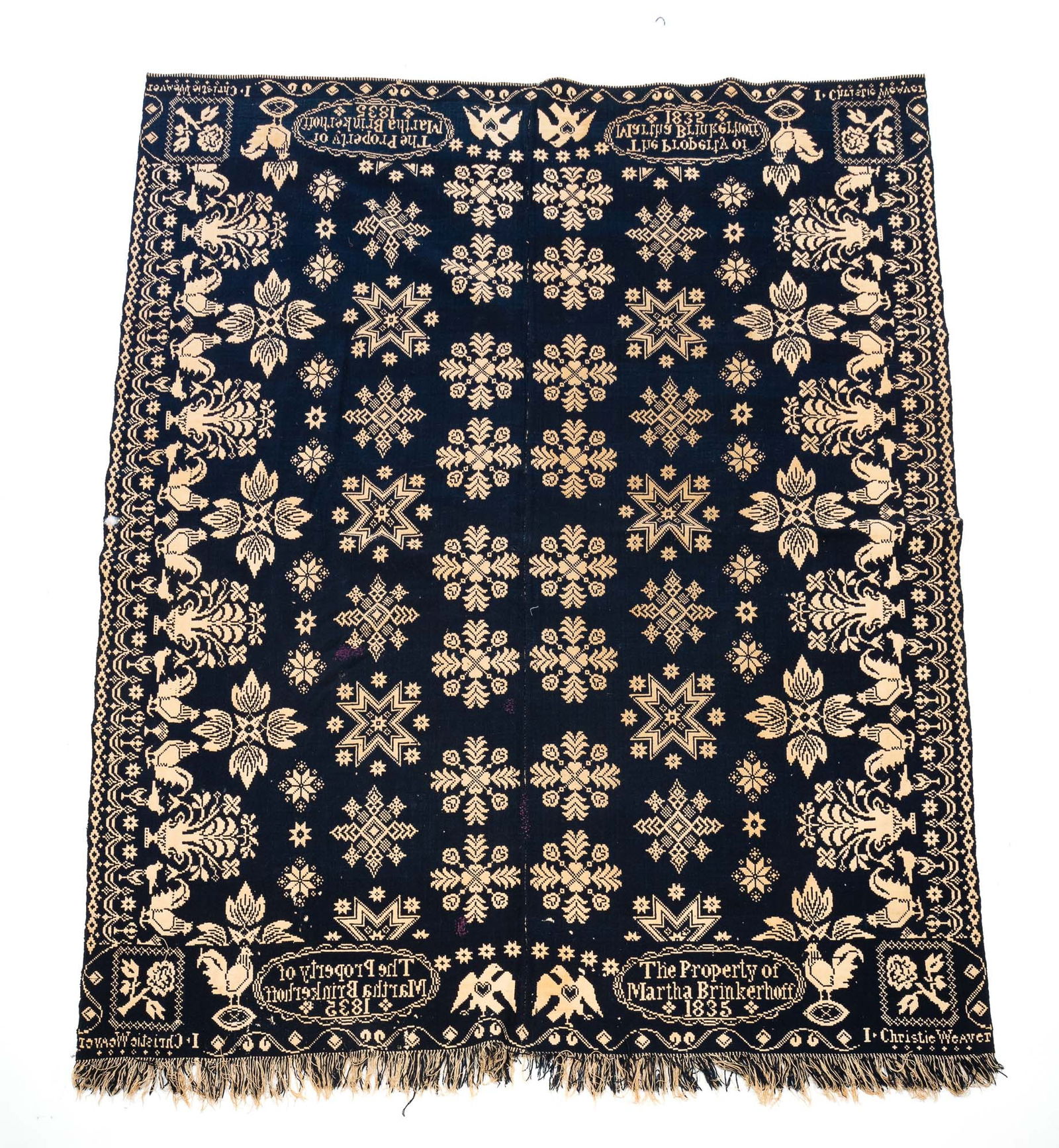 TWO-PIECE COVERLET BY I. CHRISTIE. (1 of 5)