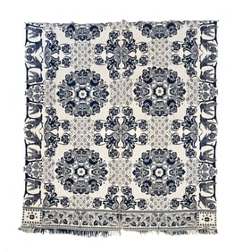 DOUBLE WEAVE JACQUARD COVERLET.