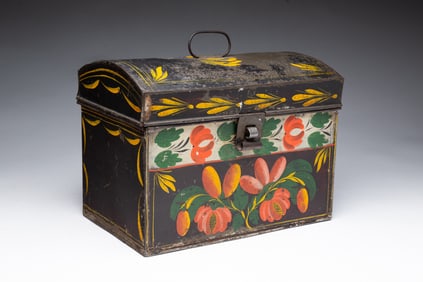 TOLE DOME TOP DOCUMENT BOX.