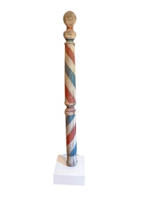 PAINTED BARBER POLE.