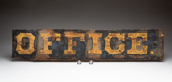 PAINTED "OFFICE" SIGN.