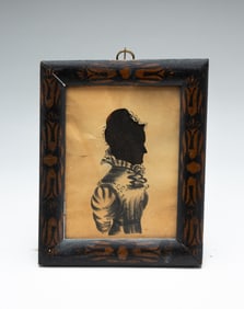 HOLLOW CUT SILHOUETTE OF A LADY.