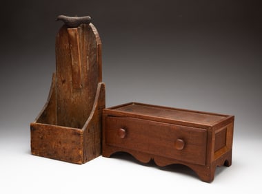 SCOURING BOX AND A ONE DRAWER BOX.