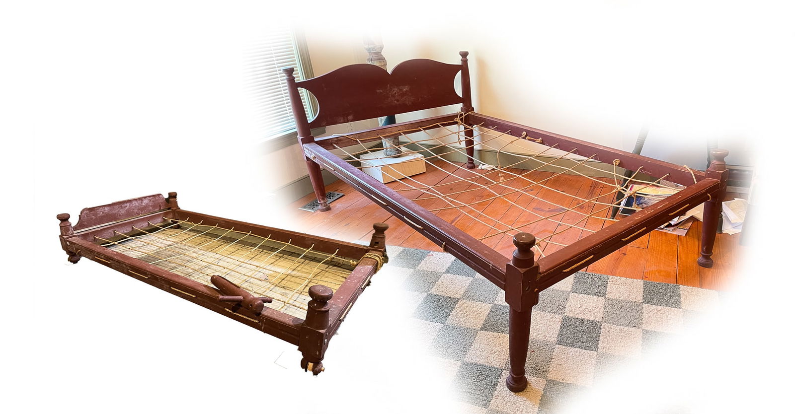 HIRED MAN'S BED AND TRUNDLE BED. (1 of 5)