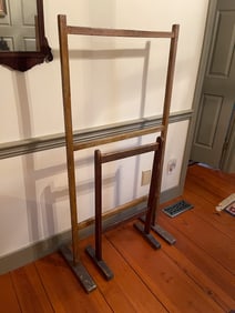 TWO COUNTRY QUILT RACKS.