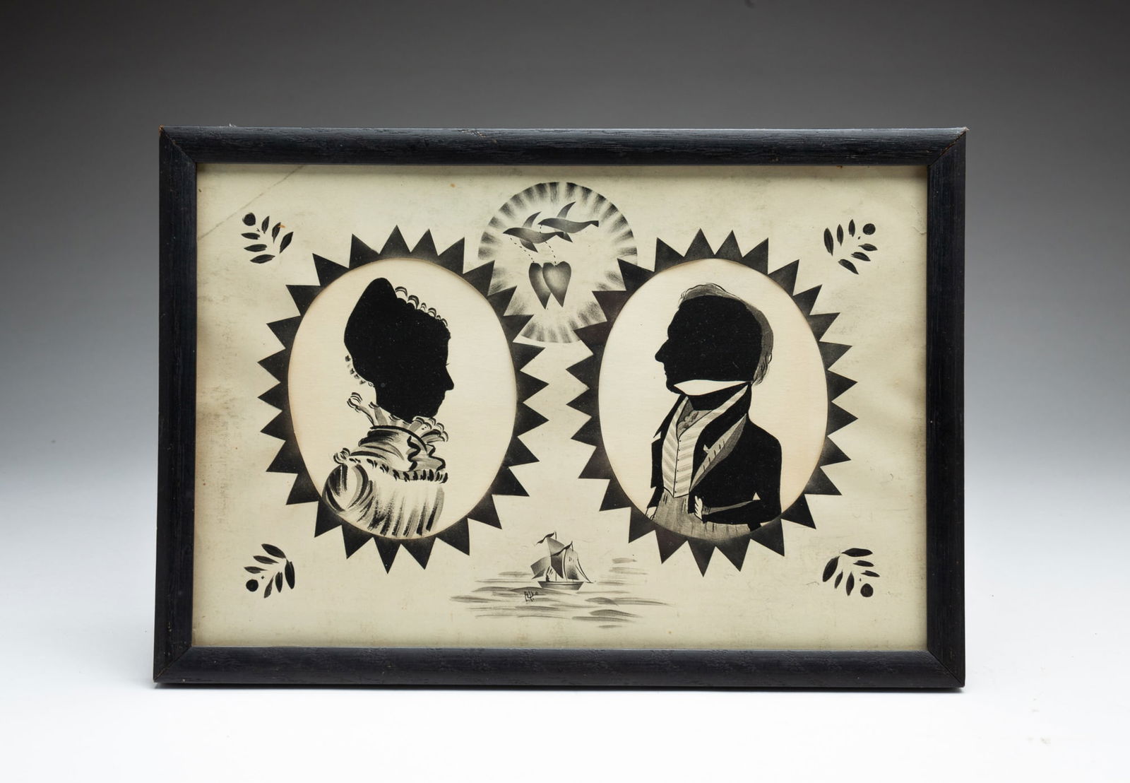 FRAMED DOUBLE SILHOUETTE. (1 of 3)