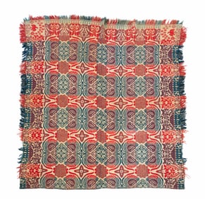 ZOAR, OHIO JACQUARD COVERLET BY C.K. APPEL & CO.