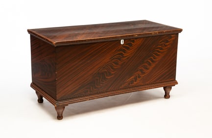 OHIO PAINT DECORATED BLANKET CHEST.