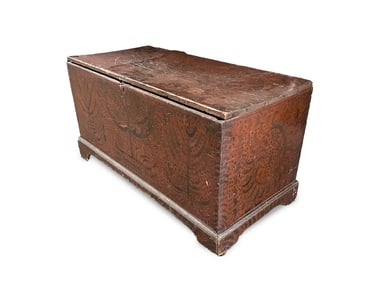 FOLKSY PAINTED BLANKET CHEST.