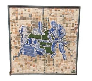 MONUMENTAL OHIO MID-CENTURY MODERN MOSAIC BY MO DALLAS.