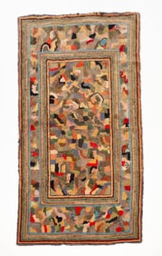 LARGE HOOKED RUG BY CATHERINE AUGENSTEIN (MARION, OHIO).