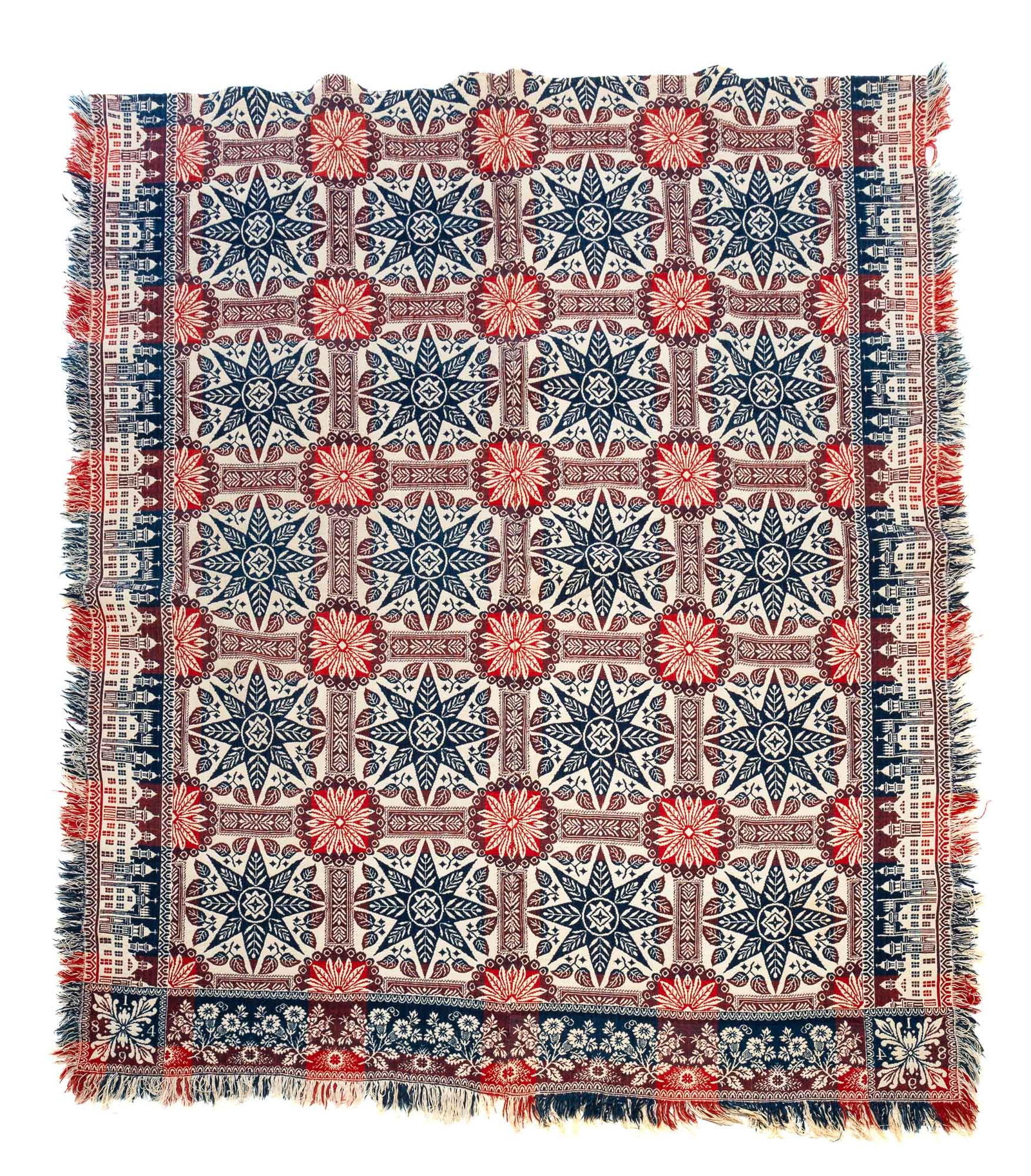 TWO-PIECE INDIANA JACQUARD COVERLET. (1 of 5)