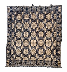 INDIANA DOUBLE WEAVE COVERLET.