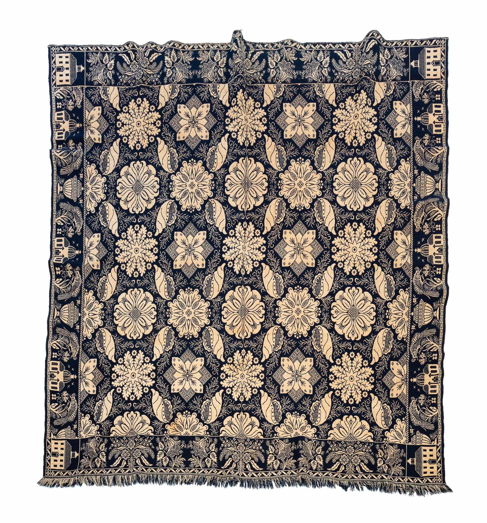 INDIANA DOUBLE WEAVE COVERLET. (1 of 4)