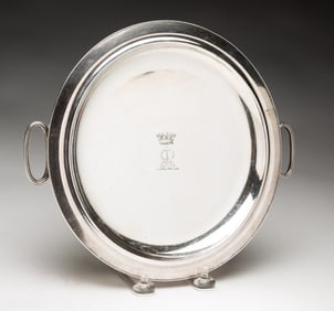 GEORGE III ENGLISH SHEFFIELD SILVER PLATE WARMER BY MATTHEW BOULTON (1728-1809).