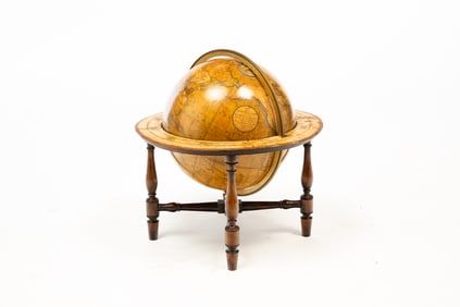TABLE-TOP TERRESTRIAL GLOBE ON STAND BY J. & W. CARY (LONDON) DATED 1812.