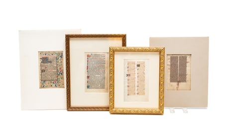 FOUR ILLUMINATED MANUSCRIPTS.