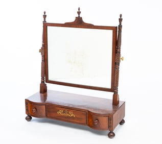 REGENCY SHAVING MIRROR WITH INLAY.