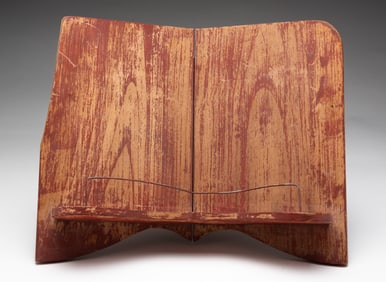 PAINTED TABLETOP BOOK STAND.