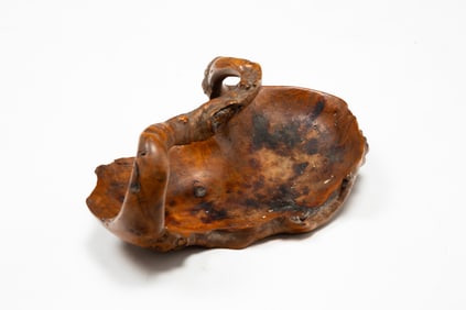 BURLED ROOT BASKET.