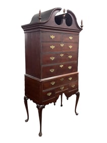 QUEEN ANNE BONNET TOP HIGH CHEST.