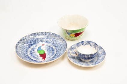 GROUP OF SPATTERWARE.