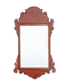 CHIPPENDALE SCROLL MIRROR.