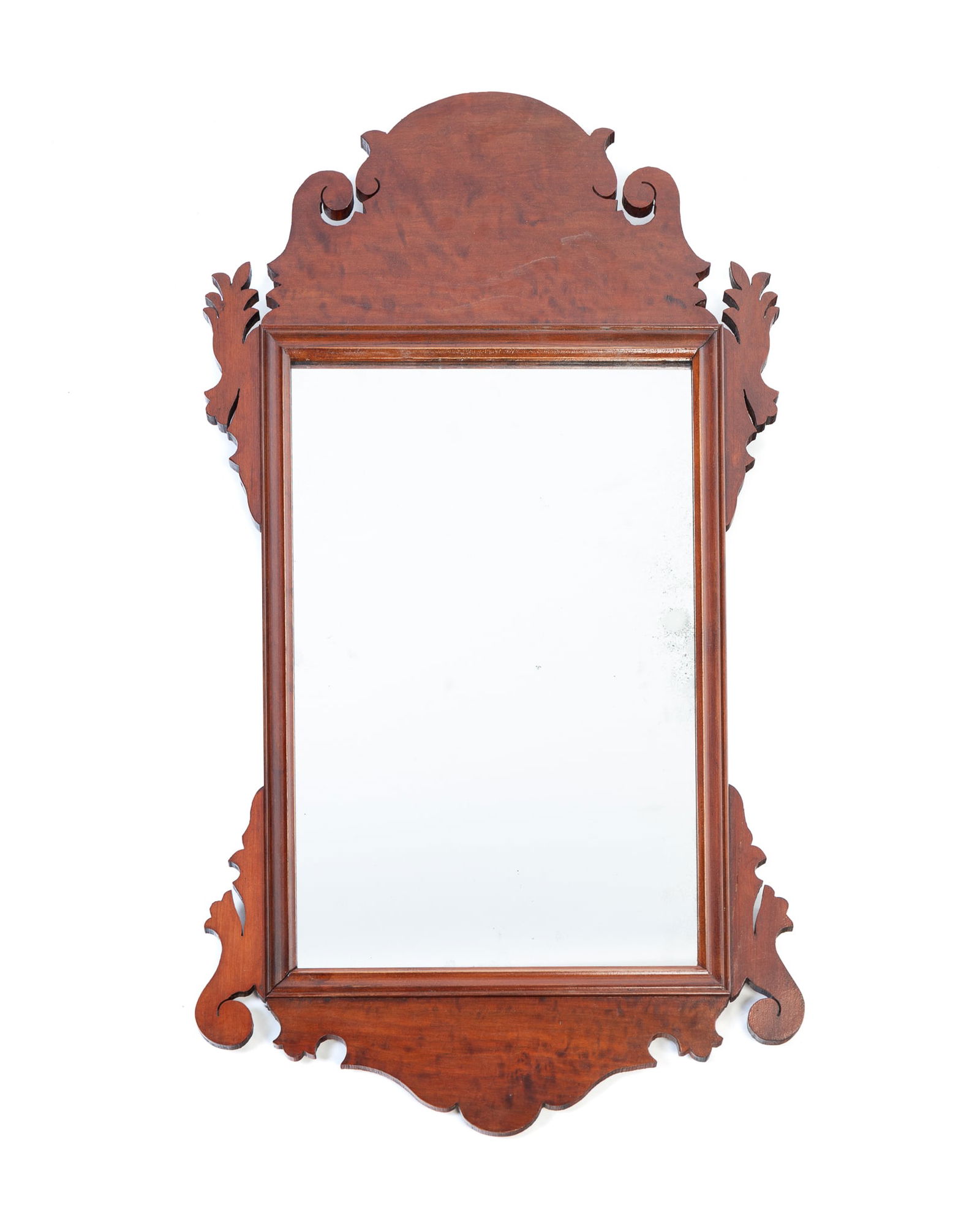CHIPPENDALE SCROLL MIRROR. (1 of 4)