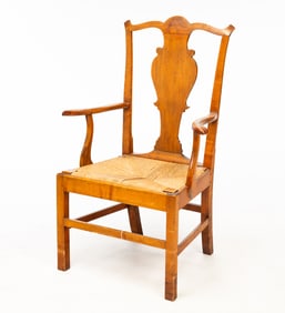 COUNTRY CHIPPENDALE ARMCHAIR.