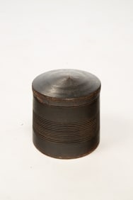 TREEN TOBACCO JAR.