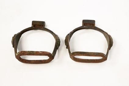 EARLY STIRRUPS WITH EAGLES, WAR OF 1812.