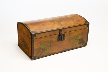 DOME TOP PAINTED BOX.