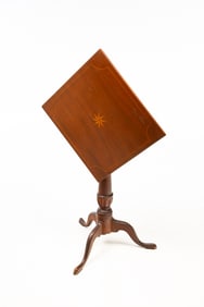 INLAID TILT-TOP CANDLESTAND.