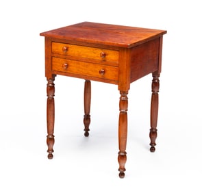 SHERATON TWO DRAWER STAND.