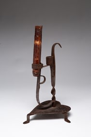 SCARCE IRON ALPINE COMBINATION CANDLE HOLDER