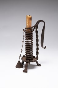 WROUGHT IRON SPIRAL (COURTING) CANDLE.