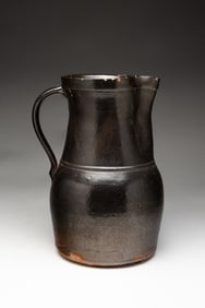GLAZED STONEWARE PITCHER.