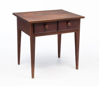 HEPPLEWHITE TWO DRAWER WORK TABLE.