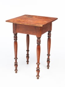 UNUSUAL SHERATON HINGED LID STAND.