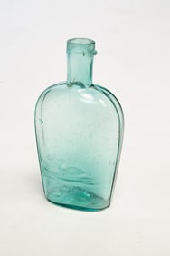 PICTORIAL GLASS FLASK.