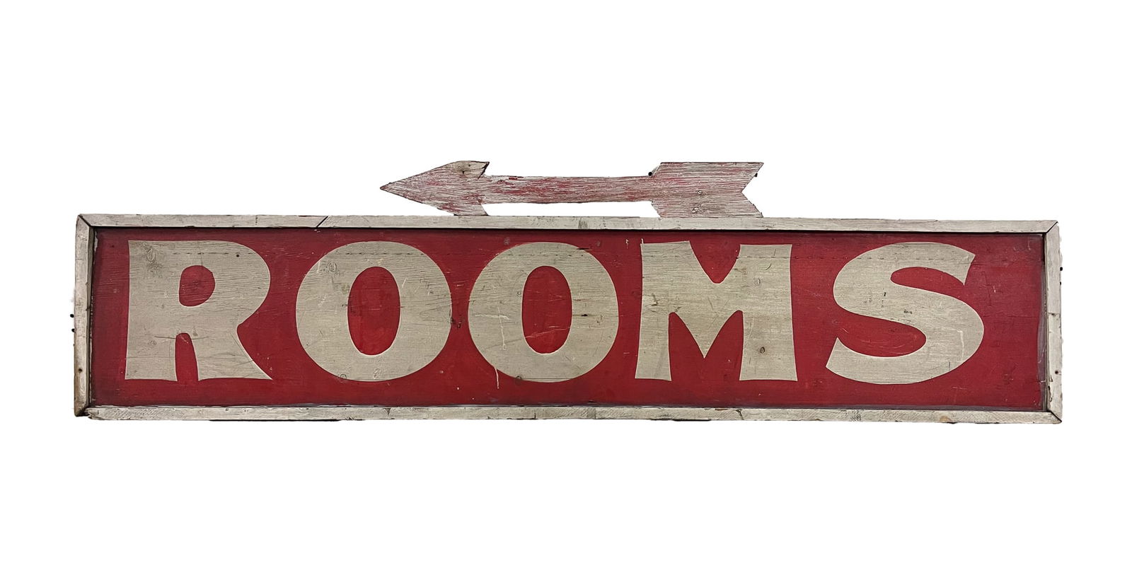 TWO SIDED "ROOMS" SIGN. (1 of 4)