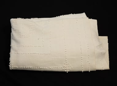 WHITEWORK CANDLEWICK BEDSPREAD.