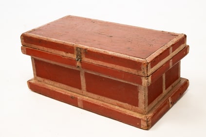 DOLL SIZE PAINTED TRUNK.