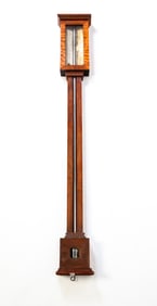 NEW YORK STICK BAROMETER BY D.E. LENT.